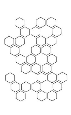 an image of hexagonal shapes that are drawn in black and white