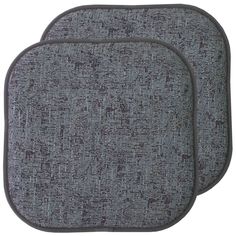 two gray place mats on white background