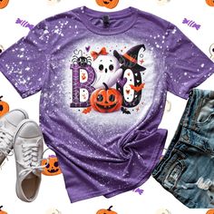 Boo Yall Ghost Ghoul Floral Halloween Bleach Shirt Brand: Gildan Softstyle  Color pictured: Heather Purple  2nd Image: Dark Heather Available Sizes: Small-4x  Ships USPS with tracking Upon receipt of your order please leave a rating as it helps grow my small business and receive funding for the item purchased. Thank you! Halloween Distressed Graphic Tee, Halloween Graphic Tee Distressed T-shirt, Halloween Distressed Crew Neck T-shirt, Ghost Ghoul, Boo Yall, Floral Halloween, Bleach Shirt, Purple Halloween, Heather Purple