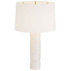 Arteriors Angelina 30" Modern White Table Lamp Modern White Table, White Alabaster, Arteriors Home, White Table Lamp, White Table, Lamps Plus, Color Ivory, Brass Finish, Modern Style