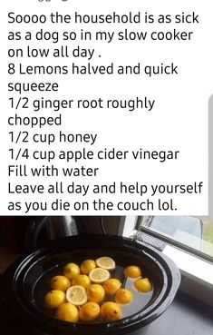 an image of lemons in a slow cooker with instructions to make them look like they are cooking