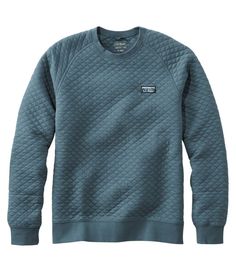 It's time to rethink what a sweatshirt can be. Brushed inside for a cozy feel, our quilted crewneck is as comfortable as youaTMd expect, and looks great just about anywhere. Traditional Fit: Relaxed through the chest, sleeve and waist. 80% cotton, 20% polyester. Machine wash and dry. Raglan sleeves make it easy to move in. Ribbed trim. Heritage Mt. Katahdin L.L.Bean logo on chest. Imported. Fleece Crew Neck Top With Fleece Lining, Blue Crew Neck Sweatshirt With Fleece Lining, Casual Quilted Cotton Tops, Casual Long Sleeve Quilted Top, Cozy Crew Neck Sweatshirt With Fleece Lining, Casual Crew Neck Sweater With Fleece Lining, Casual Quilted Winter Tops, Casual Crew Neck Top With Fleece Lining, Casual Winter Quilted Tops