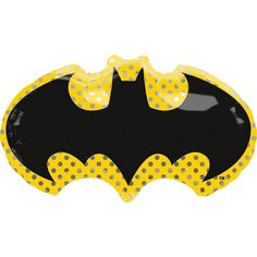 a batman balloon with polka dots on it