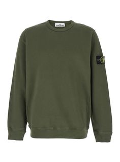 100% Cotton Green Sweater Men, Stone Island Sweatshirt, Green Crewneck, Zegna Shoes, Sweater Men, Stone Island, Green Sweater, Green Cotton, Sophisticated Style