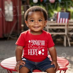 Customizable Red Crew Neck Shirt, Customizable Red Short Sleeve Tops, Red Cotton Top With Name Print, Red Cotton Tops With Name Print, Customizable Red Short Sleeve T-shirt, Red Customizable Short Sleeve T-shirt, Red Crew Neck Shirt With Name Print, Baby T Shirts, Baby T Shirt