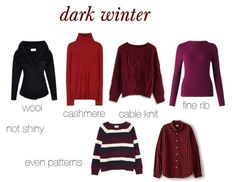 Deep Color Code Outfits, Winter Pallet, Color Analysis Winter, Winter Deep, Winter Colours