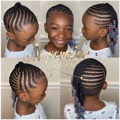 Braids For Girls, November Love, Braids And Beads, Toddler Braided Hairstyles, Childrens Hairstyles, Toddler Braids, Kids Style Hair, Kids Braids, Lil Girl Hairstyles