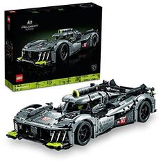 the lego tech race car is in its box