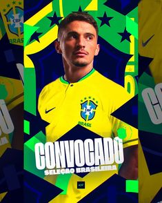 a soccer player is featured in the poster for the game convogado seleccio brasil