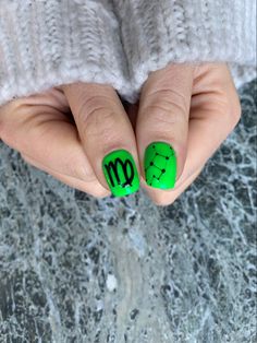 Virgo Nail Art, Virgo Nails Designs, Virgo Nails, Zodiac Nails, Nails 2022, Nail Candy, Casual Nails, Gel Nail Designs