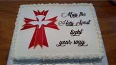 Confirmation Sheet Cakes, Conformation Decor, Ordination Cake Ideas, Church Cake Ideas, Confirmation Retreat, Full Sheet Cake