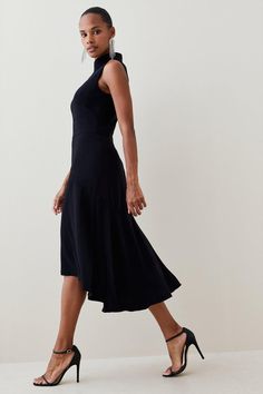 Petite Soft Tailored High Low Midi Dress | Karen Millen High Low Midi Dress, Soft Tailoring, Mother Of The Bride Outfit, Unique Prom Dresses, Safari Jacket, Tailored Dress, Bride Clothes, Cargo Pocket, Red Midi Dress