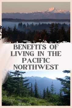 a book cover with the title benefits of living in the pacific northwest