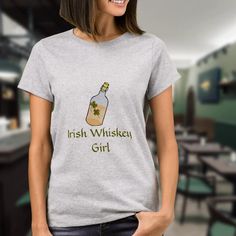 Irish Whiskey Girl St Patrick's Day T-Shirt | Zazzle Whiskey Girl, Pub Crawl, Irish Whiskey, Whiskey Bottle