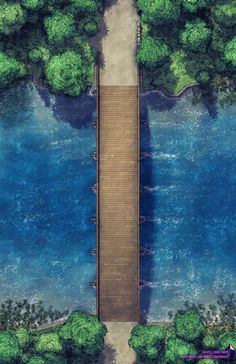 an aerial view of a walkway leading to the water