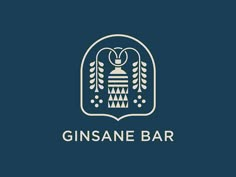 the logo for ginsane bar