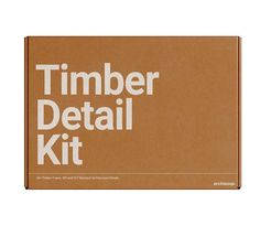 the timber detail kit is brown with white lettering