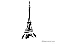 the eiffel tower in black and white