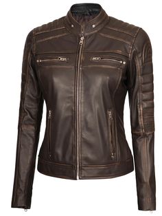 Womens Biker Leather Jacket Leather Motorcycle Jacket Women, Cafe Racer Leather Jacket, Brown Cafe, Motorcycle Jacket Women, Motorcycle Leather Jacket, Womens Moto Jacket, Cafe Racer Style, Womens Black Leather Jacket, Cafe Racer Jacket