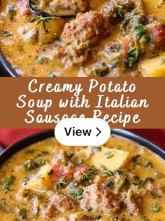 creamy potato soup with italian sausage recipe