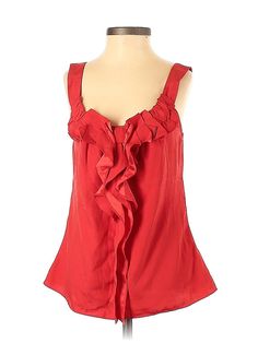 Banana Republic Factory Store Sleeveless Blouse Size: X-Small Tops - used. 100% Polyester | Banana Republic Factory Store Sleeveless Blouse: Red Tops - Size X-Small Red Sleeveless Blouse, Red Tops, Banana Republic Factory, Red Top, Solid Tops, Small Tops, Sleeveless Blouse, Second Hand Clothes, Clean Out