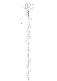 a drawing of a flower with the words love written in cursive writing