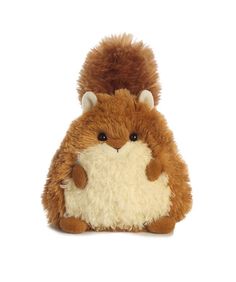 a brown and white stuffed animal on a white background