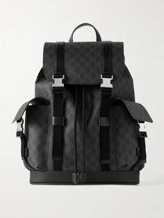 Gucci was founded in 1921 as a destination for luggage, and it remains a go-to more than 100 years on. This backpack is made from Supreme coated-canvas and has two adjustable straps in navy and red. The buckle fastening top opens to a spacious interior with room for your gym kit and tech – we'd use it day-to-day. Gucci Classic Backpack, Classic Gucci Backpack, Luxury Gucci Backpack, Luxury Travel Backpack With Leather Trim, Designer Gucci Backpack, Classic Gucci Backpack For Travel, Classic Gucci Travel Backpack, Classic Travel Backpack In Monogram Canvas, Classic Monogram Canvas Backpack