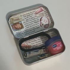 two tins filled with different types of items