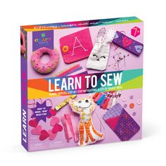 Learn To Sew Kit-Kidding Around NYC Childs Play, Doll Sewing Patterns, Sewing Stitches, Needle Book, Activity Kits, Sewing Kit, Sewing Projects For Beginners, Craft Set, Kits For Kids