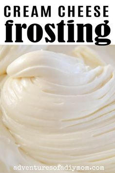 cream cheese frosting recipe with text overlay