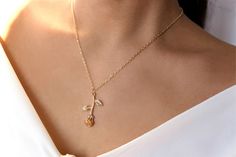 Adjustable with an extender from 18 to 20 inches, for other custom lengths you may write your preferred measurements in the order note. x Dainty Rose Gold Necklace With Rose Design, Dainty Rose Gold Charm Necklace With Rose Design, Dainty Rose Necklace, Romantic Gifts For Her, Jewelry Elegant, Love Anniversary, Couple Necklaces, Rose Pendant, Gift Love