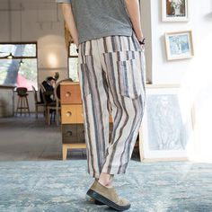 Material: Polyester • Length: Calf-Length Pants • Style: Straight, Flat, Casual • Decoration: Pockets • Type: Full Length, Elastic Waist, Mid, Loose, Broadcloth, Men Baggy Pants Plus Size, Calf Length Harem Trousers • Waist Size(In Inches): 29.9-40.9 • Calf Length Casual Pants For Men: Calf Length Casual Pants For Men • Print Wide Leg Pants: Print Wide Leg Pants • Jogger Pants Men: Jogger Pants Men • Baggy Pants Men: Baggy Pants Men • Striped Drop Crotch Pants: Striped Drop Crotch Pants Baggy Cargo Pants For Summer Loungewear, Summer Straight Leg Harem Pants With Side Pockets, Baggy Pants Plus Size, Men Jogger Pants, Baggy Pants Men, Men Jogger, Pants Print, Harem Trousers, Drop Crotch Pants