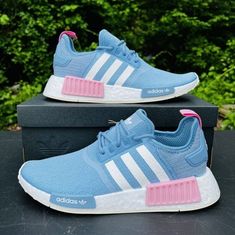 New Adidas Originals NMD_R1 Boost Blue Pink Running Shoes GV9185 Women's US Size 9 Product Details ·       New with Box  ·       Lace closure ·       Product color: Core Blue/Pink/White ·       Product code: GV9185 Shipping and Handling We offer Free Shipping through USPS Priority Mail, UPS or Fed Ex. We ship all orders within 1 business day after payment is received. Please note that shoe box might be slightly damaged due to shipping but shoes are brand new. *Please note that Sneakers over $100 Blue Adidas Sneakers For Light Sports, Blue Adidas Custom Sneakers For Sports, Blue Adidas Custom Sneakers, Custom Blue Adidas Sneakers With Logo, Adidas Custom Blue Sneakers With Boost Midsole, Blue Adidas Running Shoes With Rubber Sole, Blue Adidas Custom Sneakers With Round Toe, Blue Custom Adidas Sneakers With Round Toe, Adidas Iniki Runner