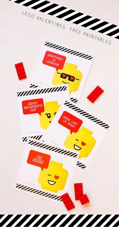 lego valentine's free printables for the kids to make with their friends