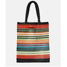 New No Tags Length 22 Width 11 Summer Beaded Shoulder Bag For Shopping, Chic Multicolor Handwoven Bag, Chic Handwoven Multicolor Bag, Multicolor Summer Bags With Colorful Beads, Multicolor Beaded Shoulder Bag, Chic Multicolor Handwoven Shoulder Bag, Beaded Multicolor Bags For Shopping, Rectangular Summer Bags With Colorful Beads, Multicolor Beaded Vacation Bag