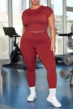 Two Pieces Outfits, Pieces Outfits, Casual Sport, Plus Size Casual, Two Pieces, Fashion Casual, Two Piece, Solid Color, Gym