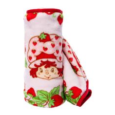 Strawberry Shortcake™ Travel Blanket 40in x 50in | Five Below Strawberry Blanket, Strawberry Stuff, Christmas Tree Scent, Plaid Blankets, Cuddling On The Couch, Vintage Strawberry Shortcake, Travel Blanket, Five Below, Nap Blanket