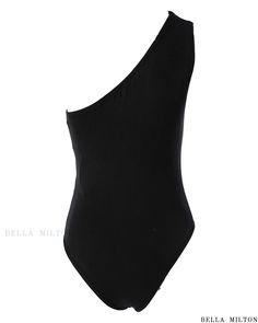 Bella Milton - Contemporary Sleeveless Bodysuit with Asymmetrical Neckline Cutout Asymmetrical Neckline, Sleeveless Bodysuit, Style Chic, Sleeve Styles, Fabric