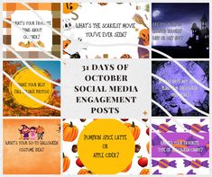 halloween social media engagement postcards