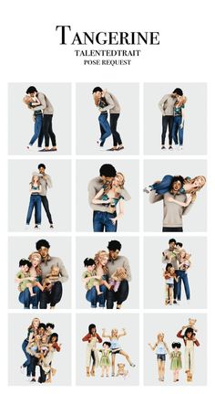 an image of people with different expressions on their faces and body, all holding each other