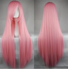 Color:pink. Size: Length:100cm/39.00. Fabric material:high temperature wire. Tips: *Please double check above size and consider your measurements before ordering, thank you ^_^ more asian cute items,please visit: http://asiancute.storenvy.com Hot Pink Anime, Mermaid Wig, Straight Hair Wig, Pelo Anime, Wig Shop, Pink Anime, Anime Wigs, European Hair, Fashion Wigs