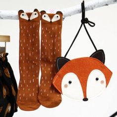 mini dressing Kids accessories Fox Bag-Orange - Ever Simplicity Cute Brown Shoulder Bag, Cute Brown Bag With Animal Design, Matching Fox, Mini Dressing, Fox Socks, Fox Bag, Fox Doll, Animal Character, Orange Fox