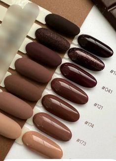 Mocha Nail Color, Taupe Nails, Subtle Nails, Fancy Nails Designs, Autumn Nails, Classy Nails