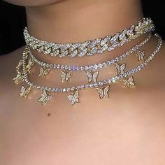 قلادات متدلية, Grunge Jewelry, Expensive Jewelry Luxury, Tennis Chain, Dope Jewelry, Girly Accessories, Expensive Jewelry, Chain Choker Necklace, A Necklace