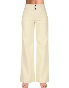 Item No. 786081 This baggy jeans made with stretchy and breathable fabric, so that you will feel free in all positions when sitting or squatting Elevate your style with high-waisted wide leg jeans that flatter different body shapes, visually elongating your leg line while providing a smoothing effect for a slimmer appearance. Emphasize your waistline and feel confident with this fashionable choice With classic five-pocket design, these jeans offer both functionality and style. You'll have plenty of space to store your essentials while rocking a fashionable look Versatile wide-leg baggy jeans add a touch of vintage flair to your outfit and are perfect for casual occasions, vacations, school, daily, etc, making them a must-have in your wardrobe High Rise Cotton Wide Leg Pants For Streetwear, Beige Baggy Cotton Jeans, Versatile Stretch Cotton Jeans, Relaxed Fit Cotton Flare Jeans, Relaxed Fit Full Length Cotton Flare Jeans, High Rise Baggy Cotton Pants, Baggy High Rise Cotton Pants, Baggy High-rise Cotton Pants, Baggy Full-length Cotton Flare Jeans