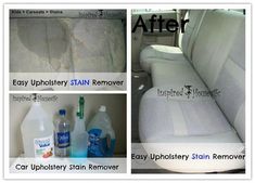 before and after pictures of car upholstery stain remover