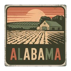 an image of a farm with the words alabama on it