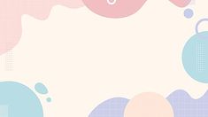 a pink and blue abstract background with circles on it's sides, including the letter c