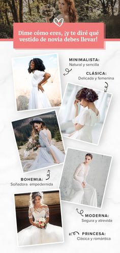 the wedding dress guide for brides and grooms info sheet with pictures on it